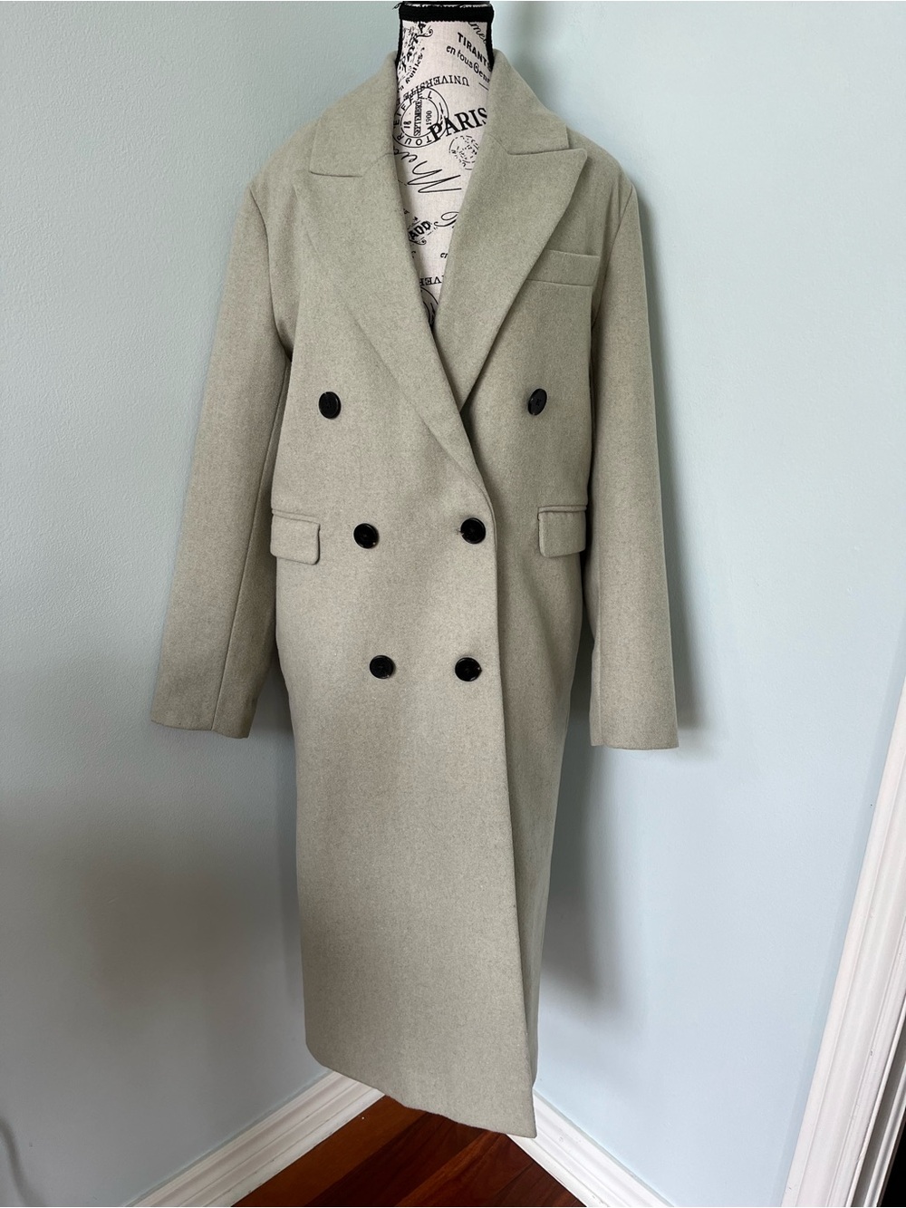Frank + Oak Frances recycled wool coat.